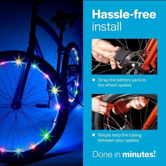 2pks BRIGHTZ WheelBrightz Multicolor LED Twinkle Bike Wheel Light String NIB NEW - Picture 6 of 8